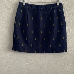 J. Crew Pineapple Print Basketweave Mini Skirt size 6